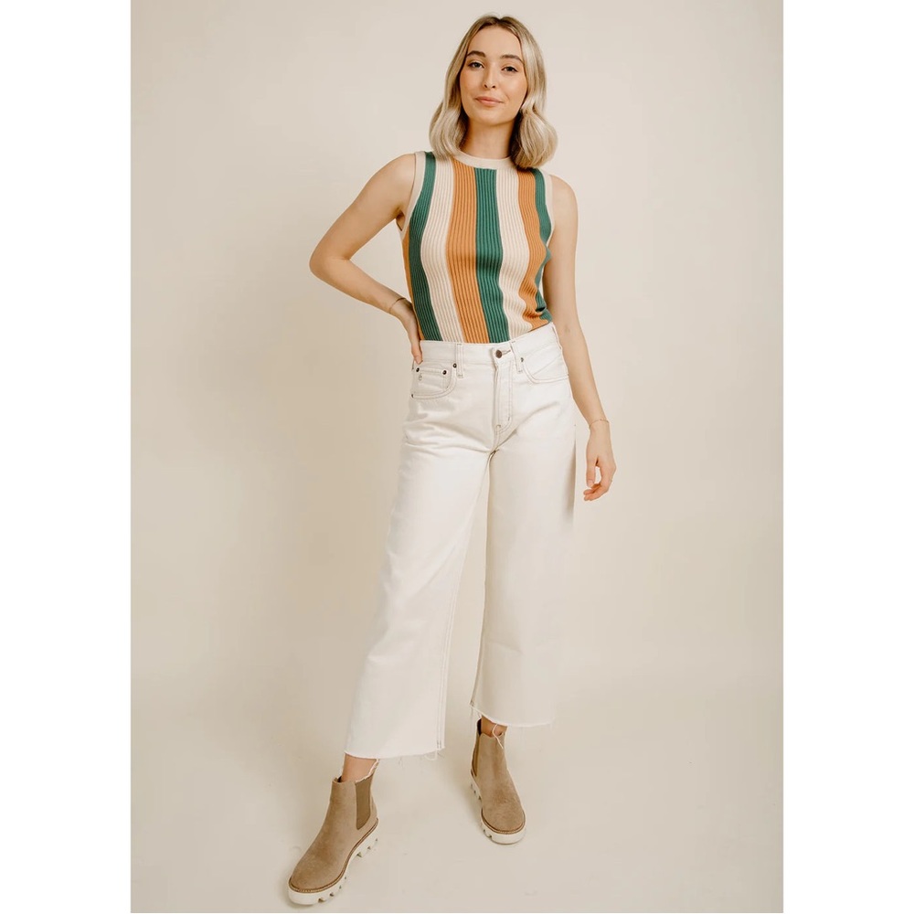 Ética Loose Fit Cropped Jeans in Natural